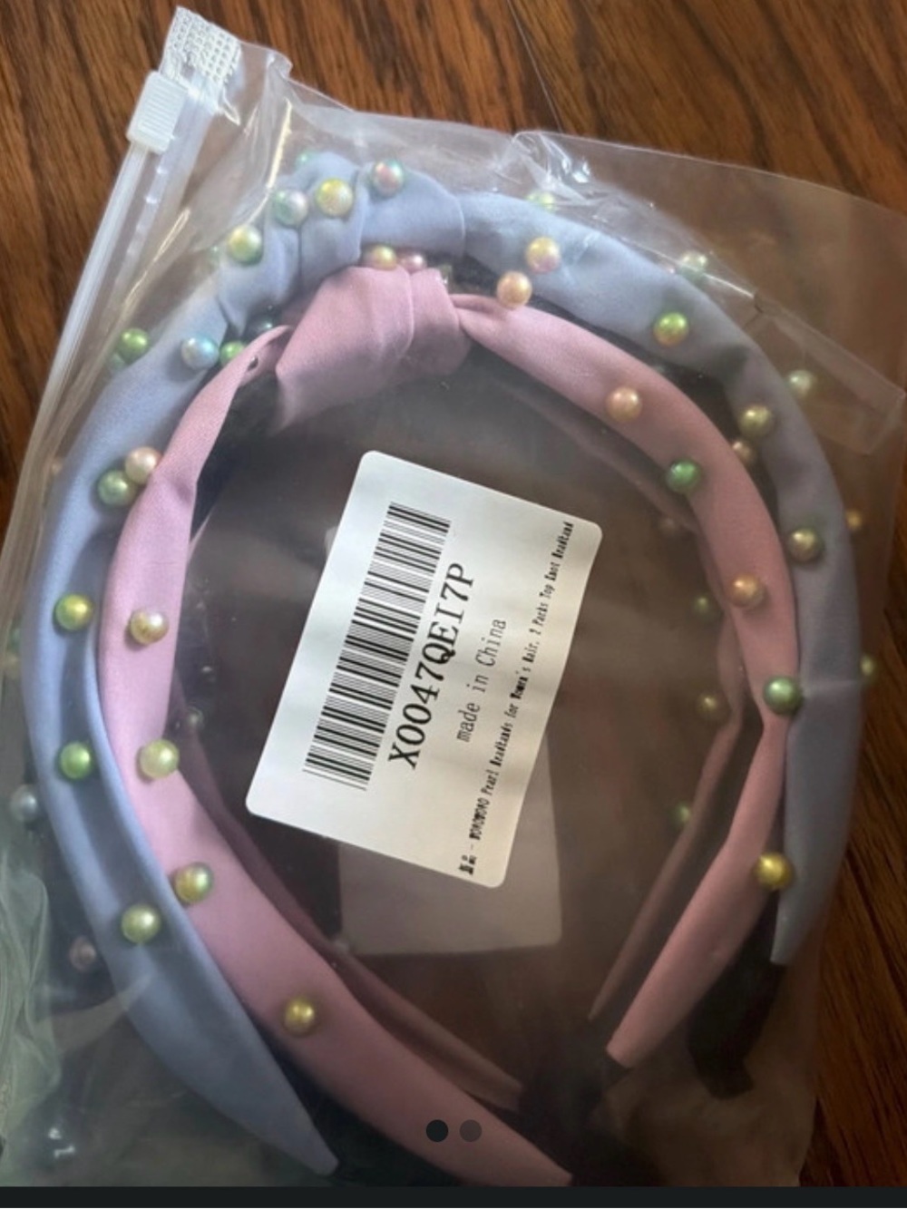 Pearl-Embellished Knotted Headbands in Pastel Pink & Lavender